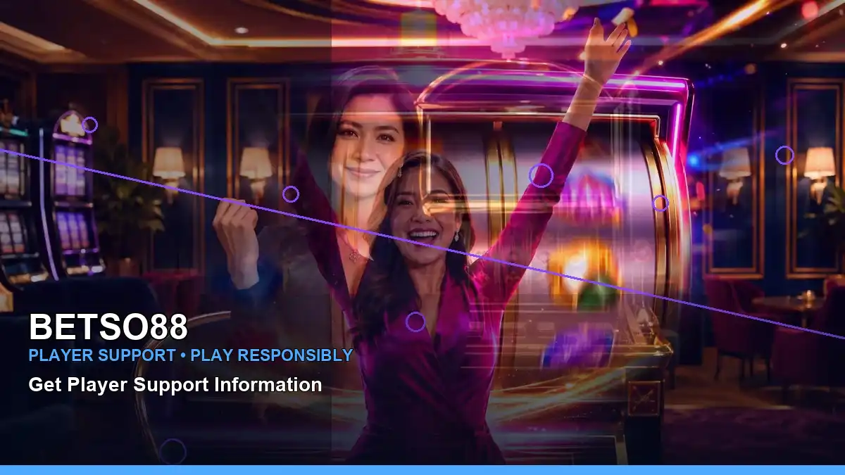 BETSO88 burst free spins slot games featuring an adult Filipina casino host with a right close-up composition