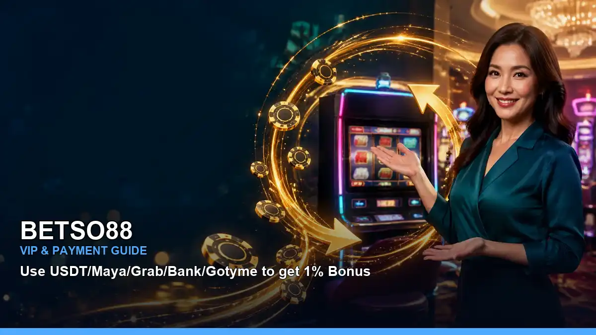 BETSO88 casino cashback rewards featuring an adult Filipina casino host with a vivid composition